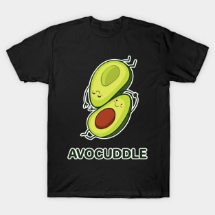 Avocado Avocuddle Pun Design T-Shirt